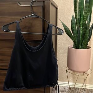 Black Nike crop muscle tank